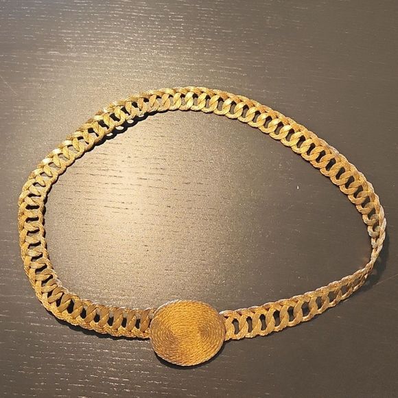 Vintage Accessories - Vintage gold plated size 35" belt